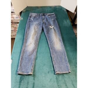 Gap Jeans Size 28 Womens Blue Stretch Denim Pants Mid Rise Dark Real Straight